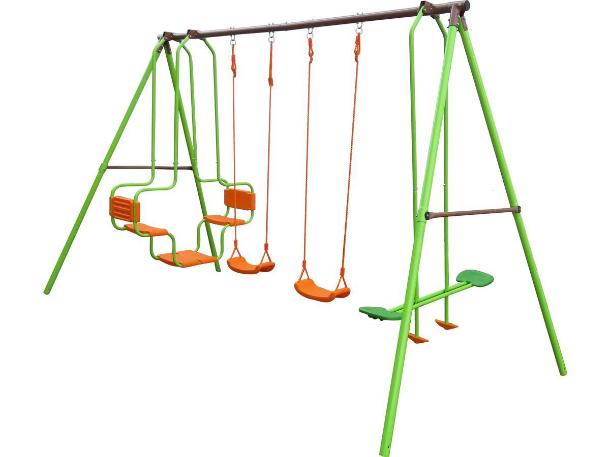 Portique Acier "mano" - 1,96m - 4 Agrès -habitat Et Jardin - Image 2