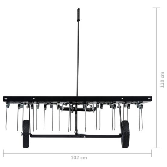 PANGIVO - Scarificateur pour tondeuse autoportée acier noir 102 x 85 x 37 cm - PANGIVO - Image 9