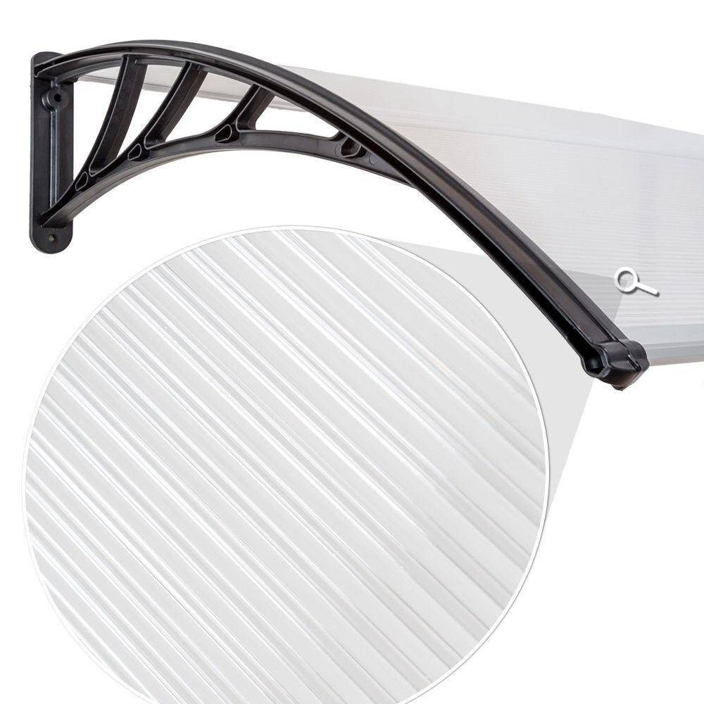 Helloshop26 - Auvent porte marquise abris de jardin moderne polycarbonate 200 cm - Image 3