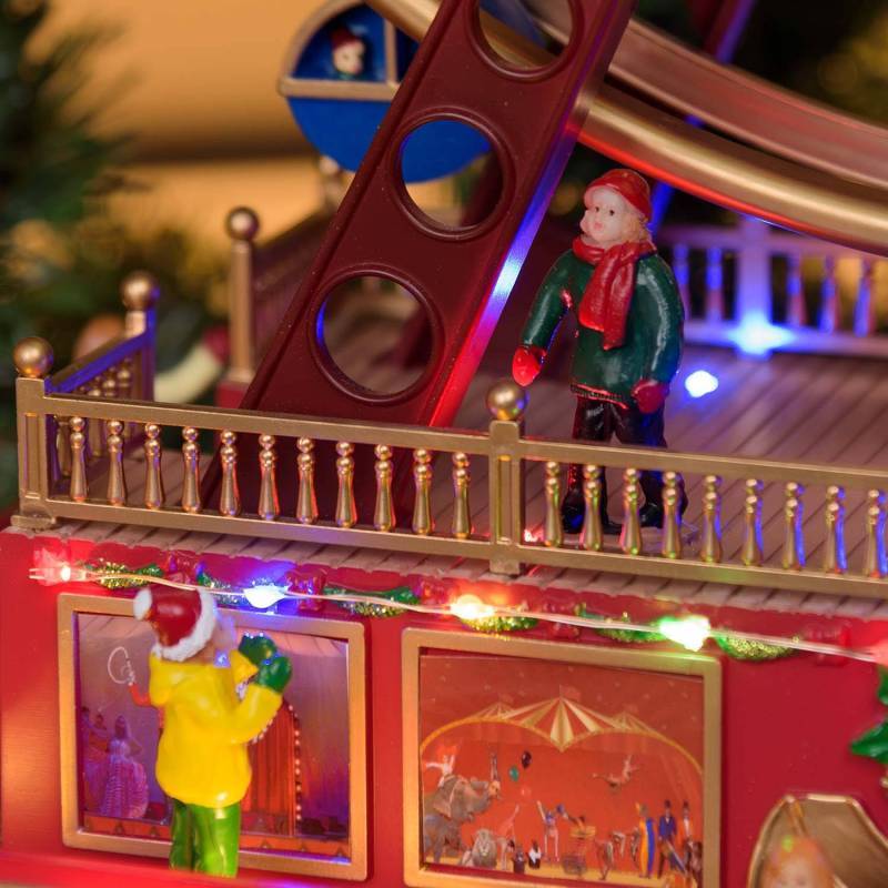 Lotti - Village de Noël Grande Roue Panoramique H48cm avec mouvement en Rotation à LED Musique H48 Lotti - Image 6