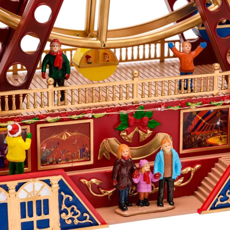 Lotti - Village de Noël Grande Roue Panoramique H48cm avec mouvement en Rotation à LED Musique H48 Lotti - Image 10