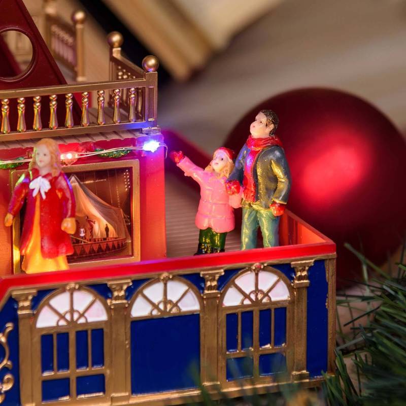 Lotti - Village de Noël Grande Roue Panoramique H48cm avec mouvement en Rotation à LED Musique H48 Lotti - Image 7