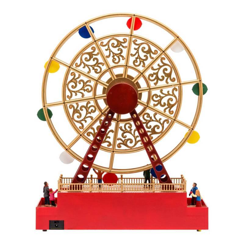 Lotti - Village de Noël Grande Roue Panoramique H48cm avec mouvement en Rotation à LED Musique H48 Lotti - Image 2