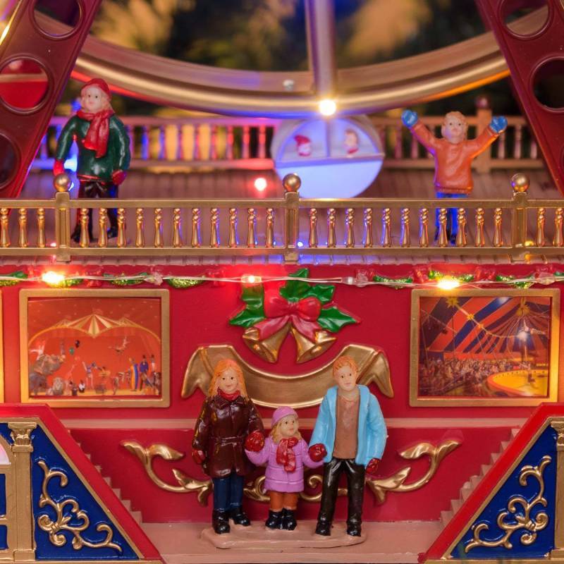 Lotti - Village de Noël Grande Roue Panoramique H48cm avec mouvement en Rotation à LED Musique H48 Lotti - Image 5