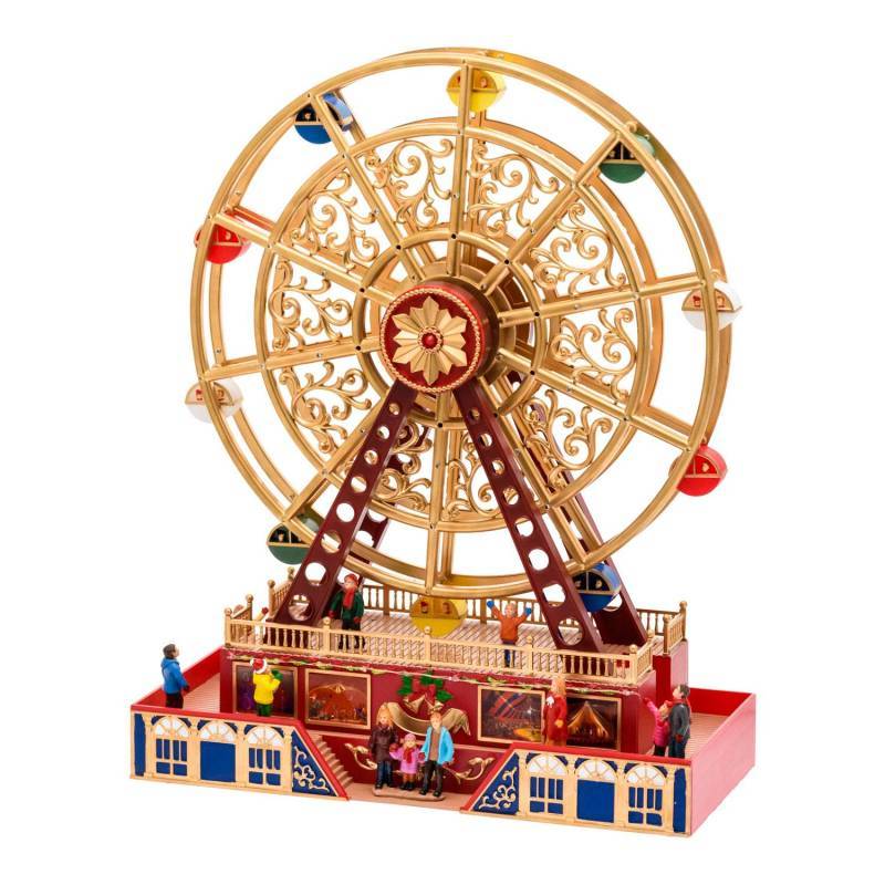 Lotti - Village de Noël Grande Roue Panoramique H48cm avec mouvement en Rotation à LED Musique H48 Lotti - Image 3