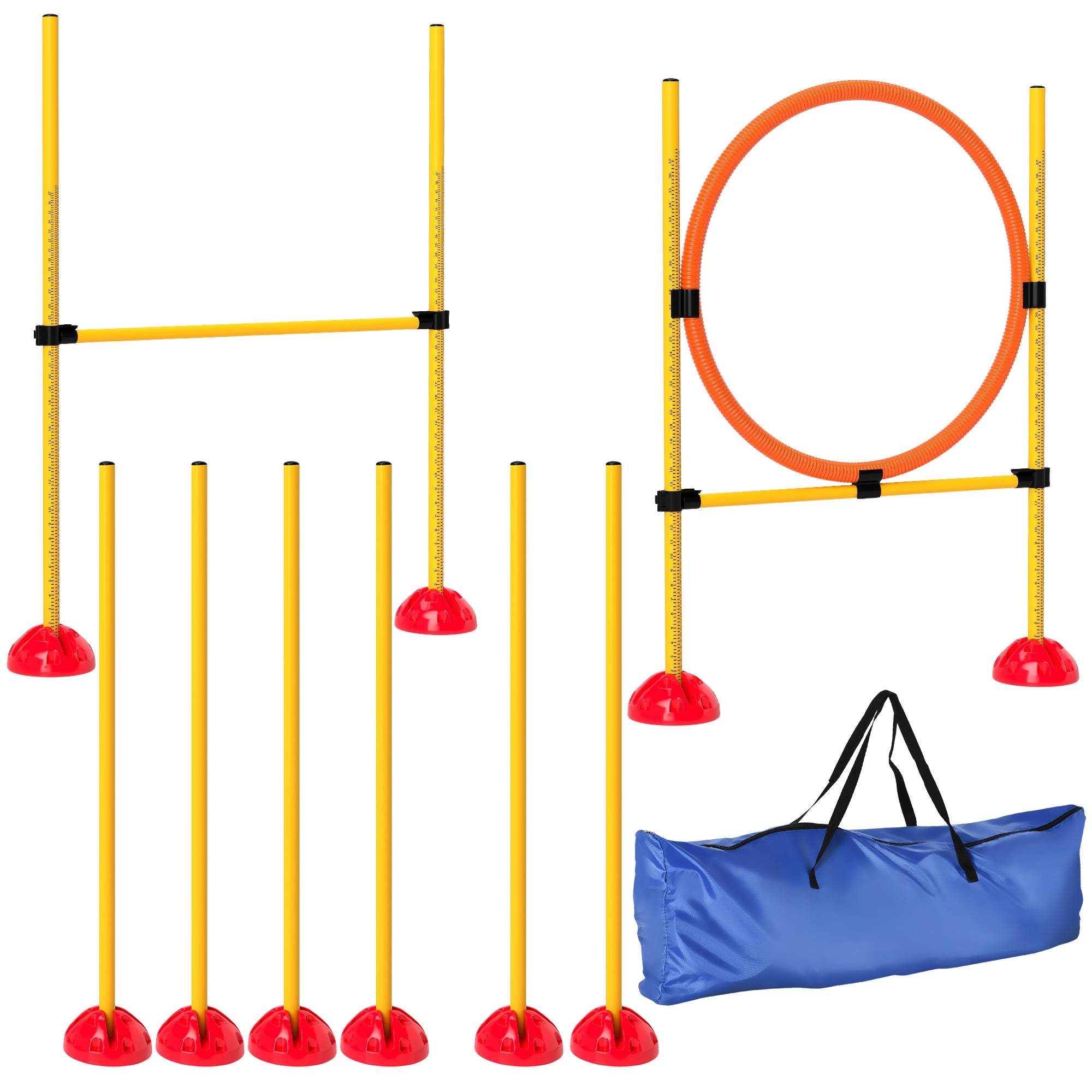ComfortXL - Parcours agilité chien en PE orange et jaune 3 modules pour dressage réglable - ComfortXL Outdoor Living - Image 1