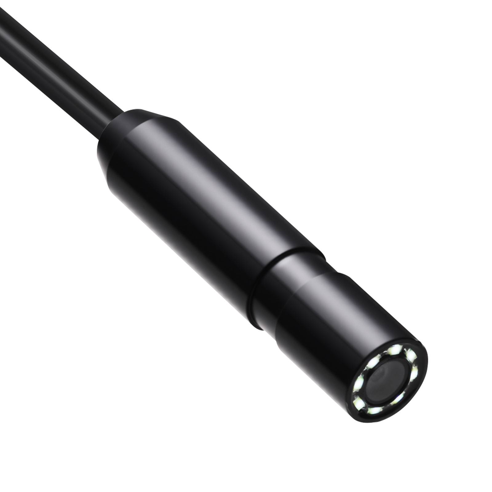 VEVOR Endoscope 5m cable semi-rigide, Full HD pour Android/iOS, 8 LED reglables, zoom, IP67. Pour auto et plomberie. - Image 9