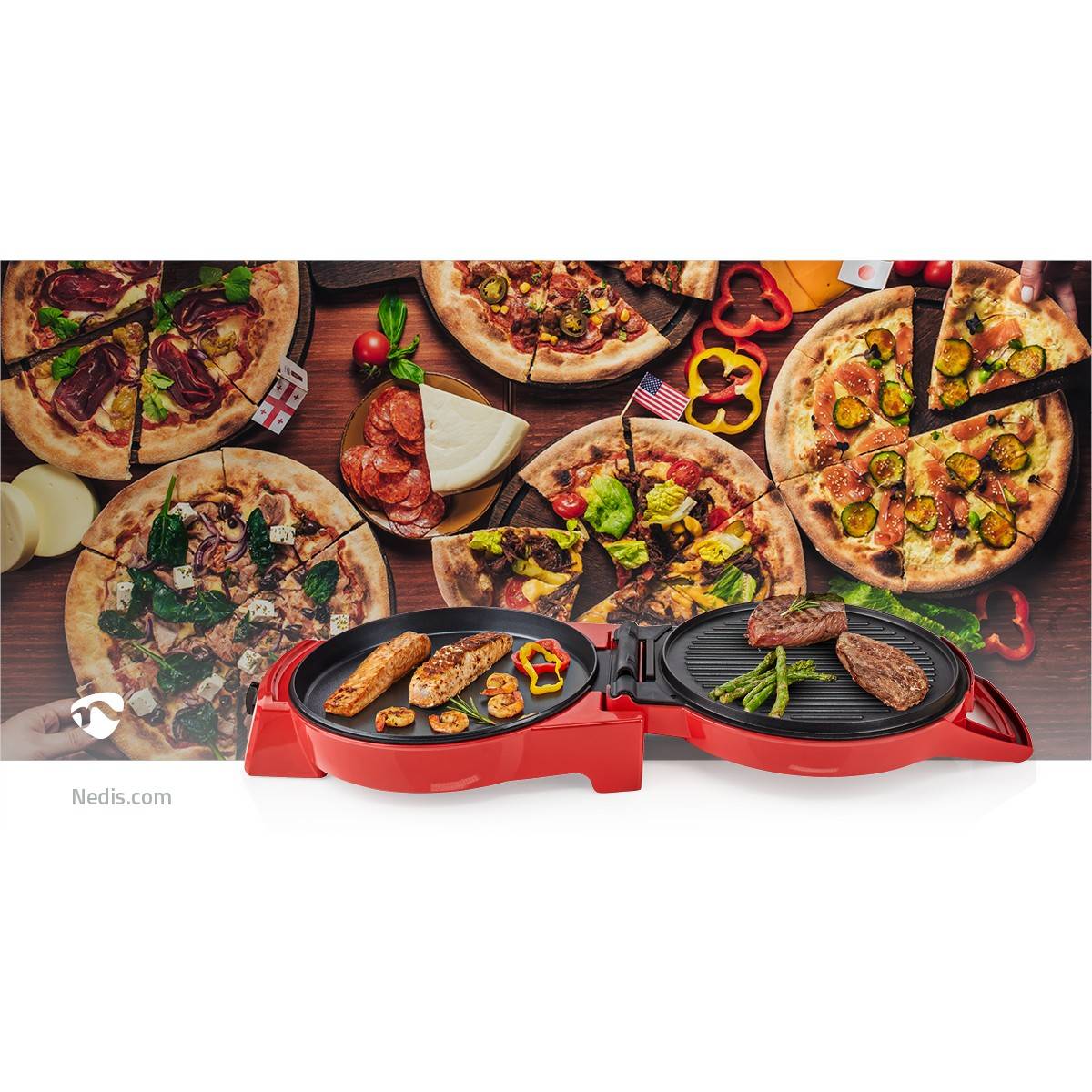Four à Pizza électrique portable 1800W Minuterie NEDIS - Image 9
