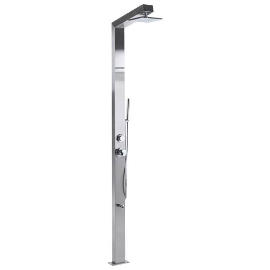 Beliani - Douche d'extérieur Acier inox Argenté APOERA - 17x52x211- Beliani - Image 2