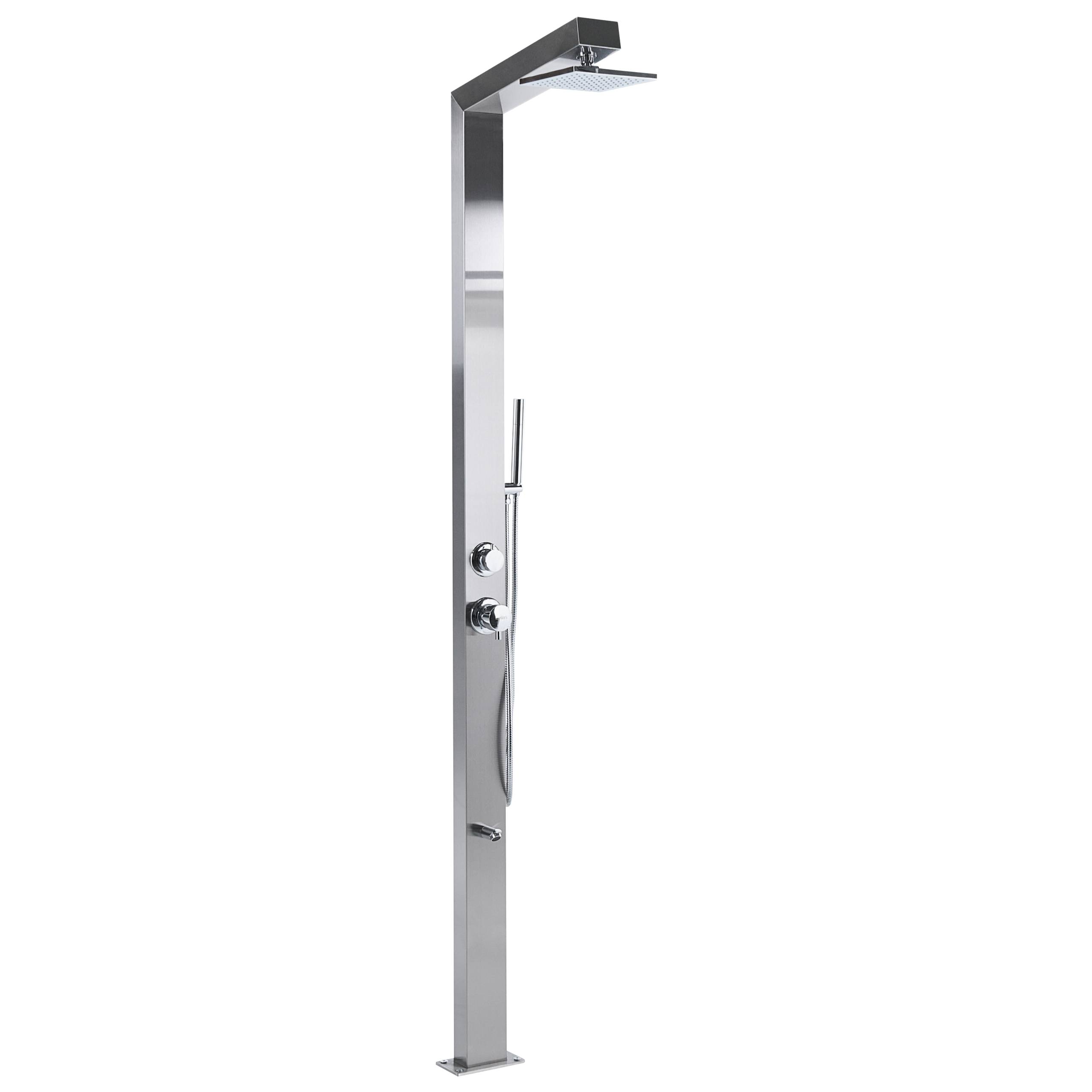 Beliani - Douche d'extérieur Acier inox Argenté APOERA - 17x52x211- Beliani - Image 2