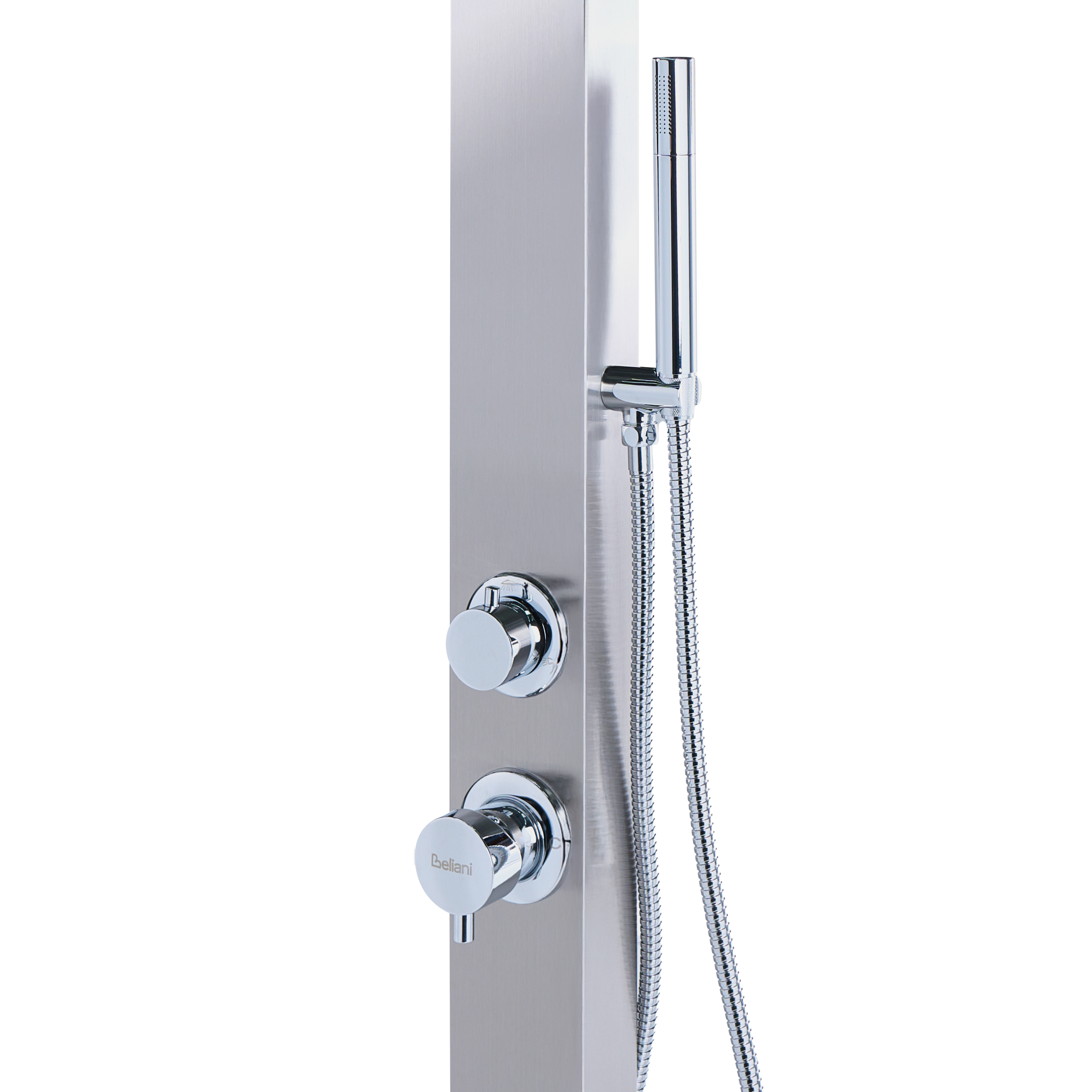 Beliani - Douche d'extérieur Acier inox Argenté APOERA - 17x52x211- Beliani - Image 8