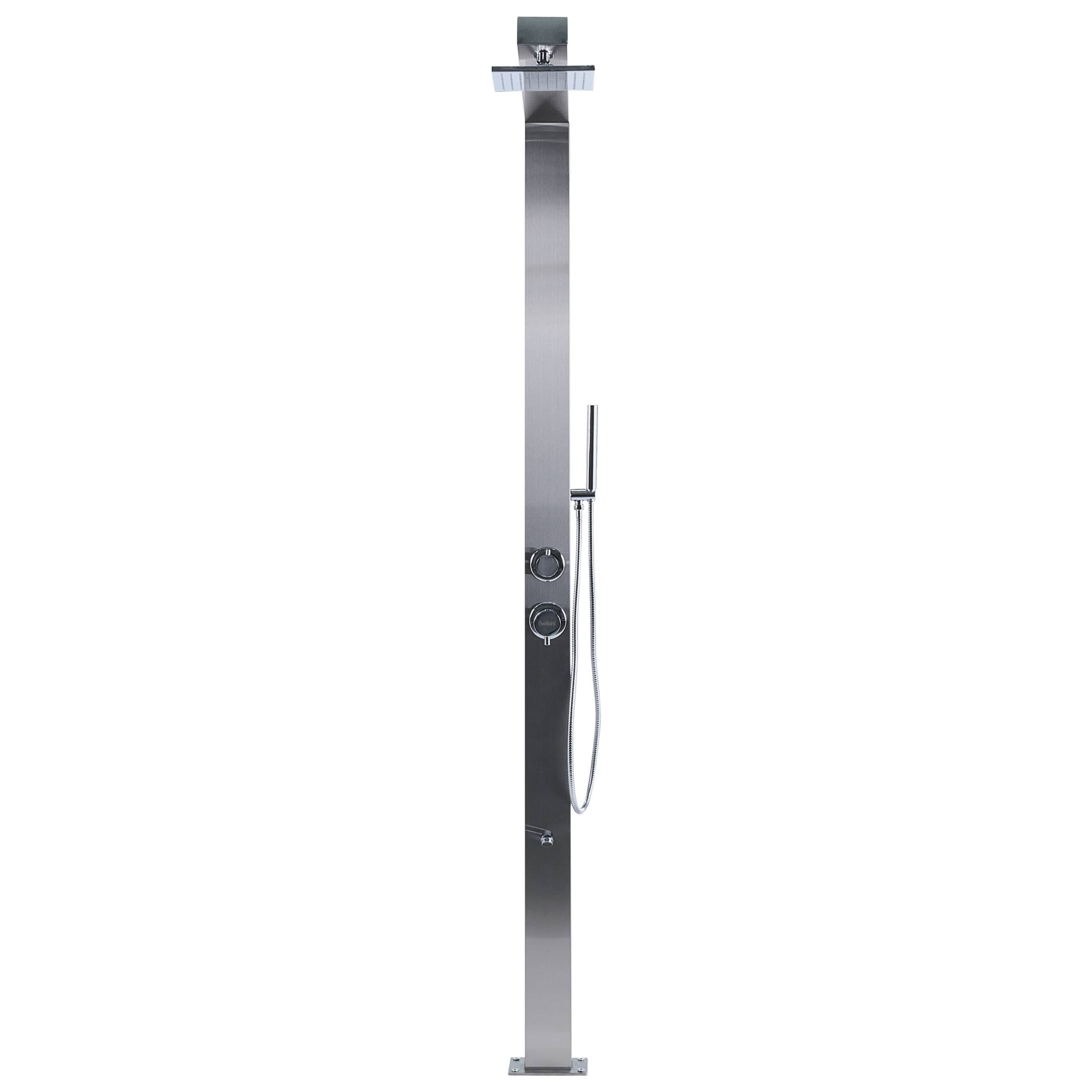 Beliani - Douche d'extérieur Acier inox Argenté APOERA - 17x52x211- Beliani - Image 4