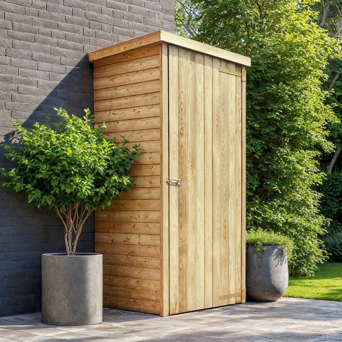 Armoire de rangement en bois Lima 0.6 m² - Cémonjardin - Image 1