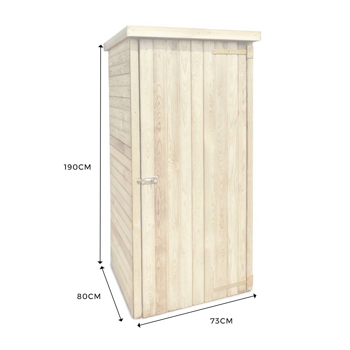 Armoire de rangement en bois Lima 0.6 m² - Cémonjardin - Image 4