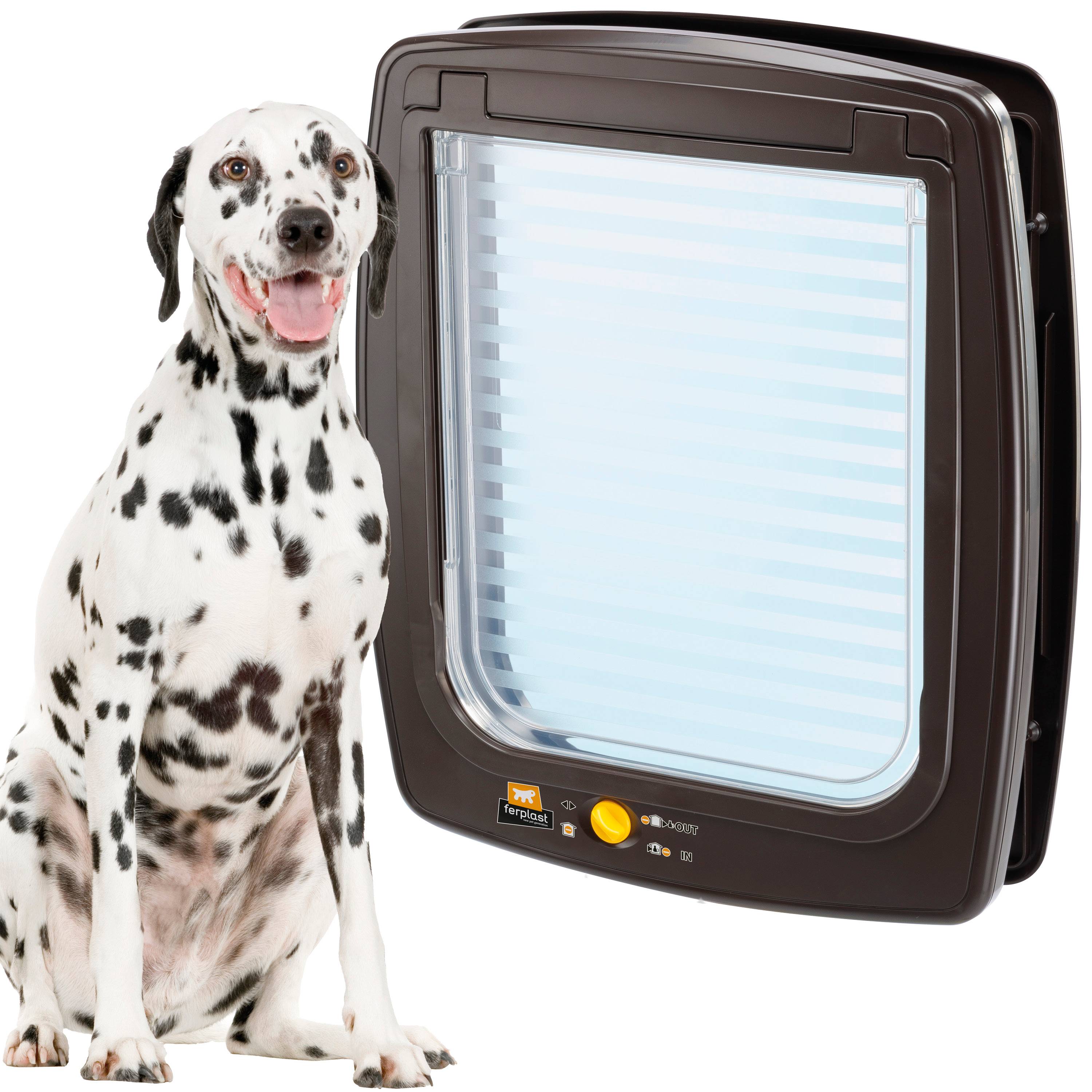Ferplast - Ferplast Porte pour Grands Chiens, Chatiere Porte pour Chiens, Entrée et Sortie Contrôlables à 4 Voies, Proctection contre les Courants d'air, Tunnel - Image 4