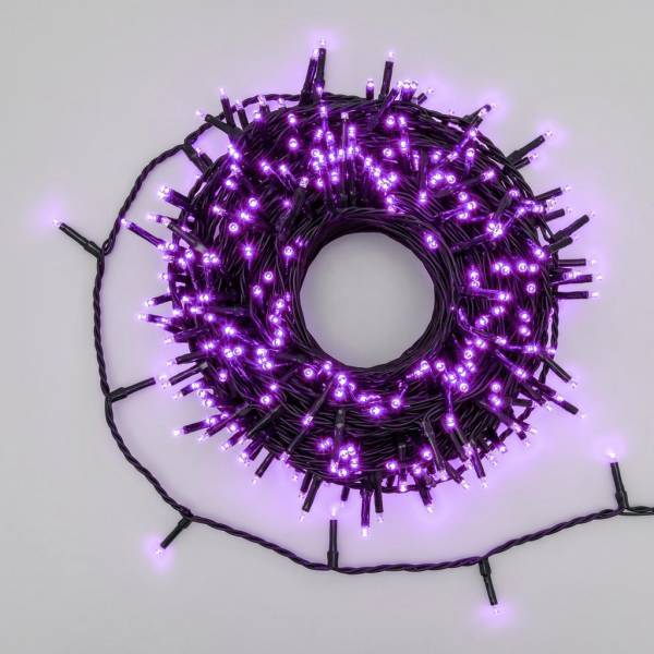 Lotti - Guirlande lumineuse violette 25 mètres 360 mini LED câble vert 8 modes d'animations Lotti - Image 1