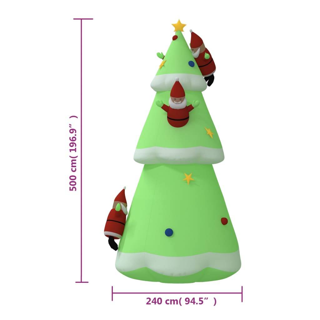 Sapin de Noël Géant Gonflable 500cm avec LED Décoration Extérieure XXL – ComfortXL Outdoor Living - Image 6