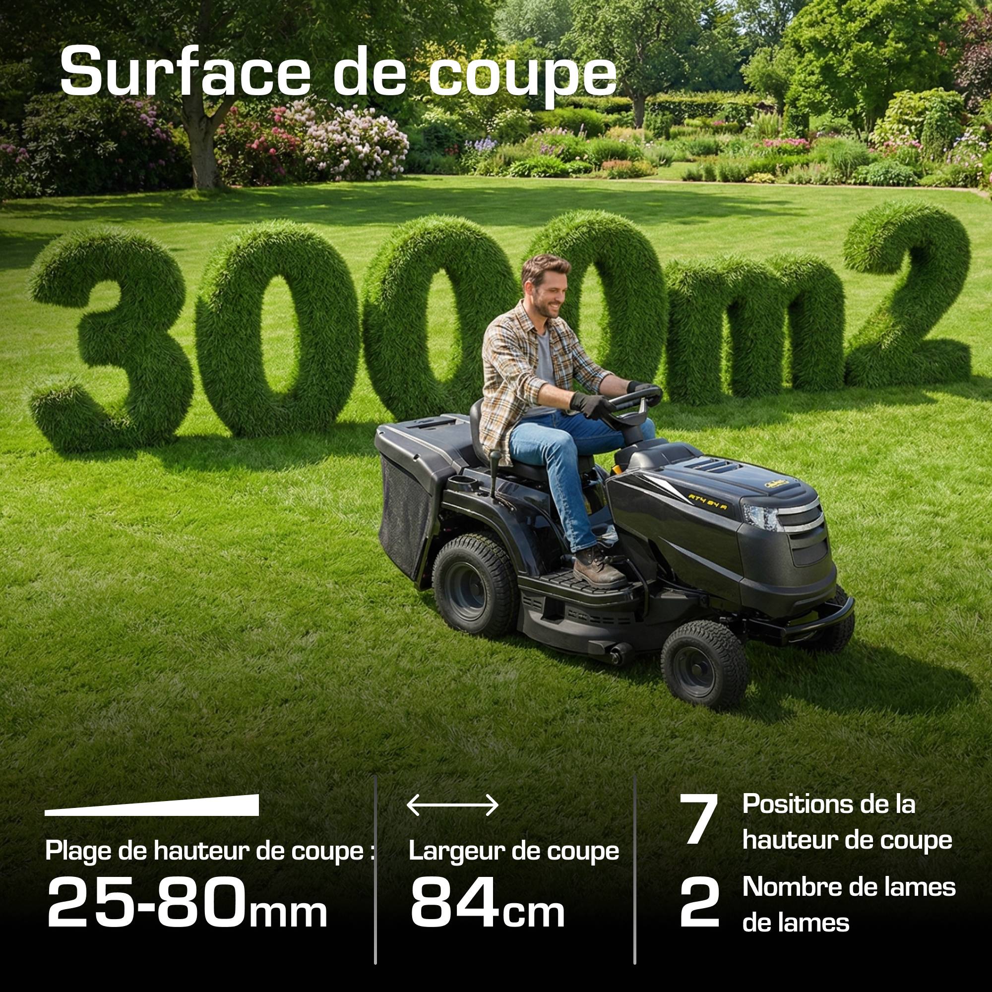 Alpina - Tracteur AT4 84 A, moteur 352 cc, collecteur 200 L, kit mulching - ALPINA - Image 6