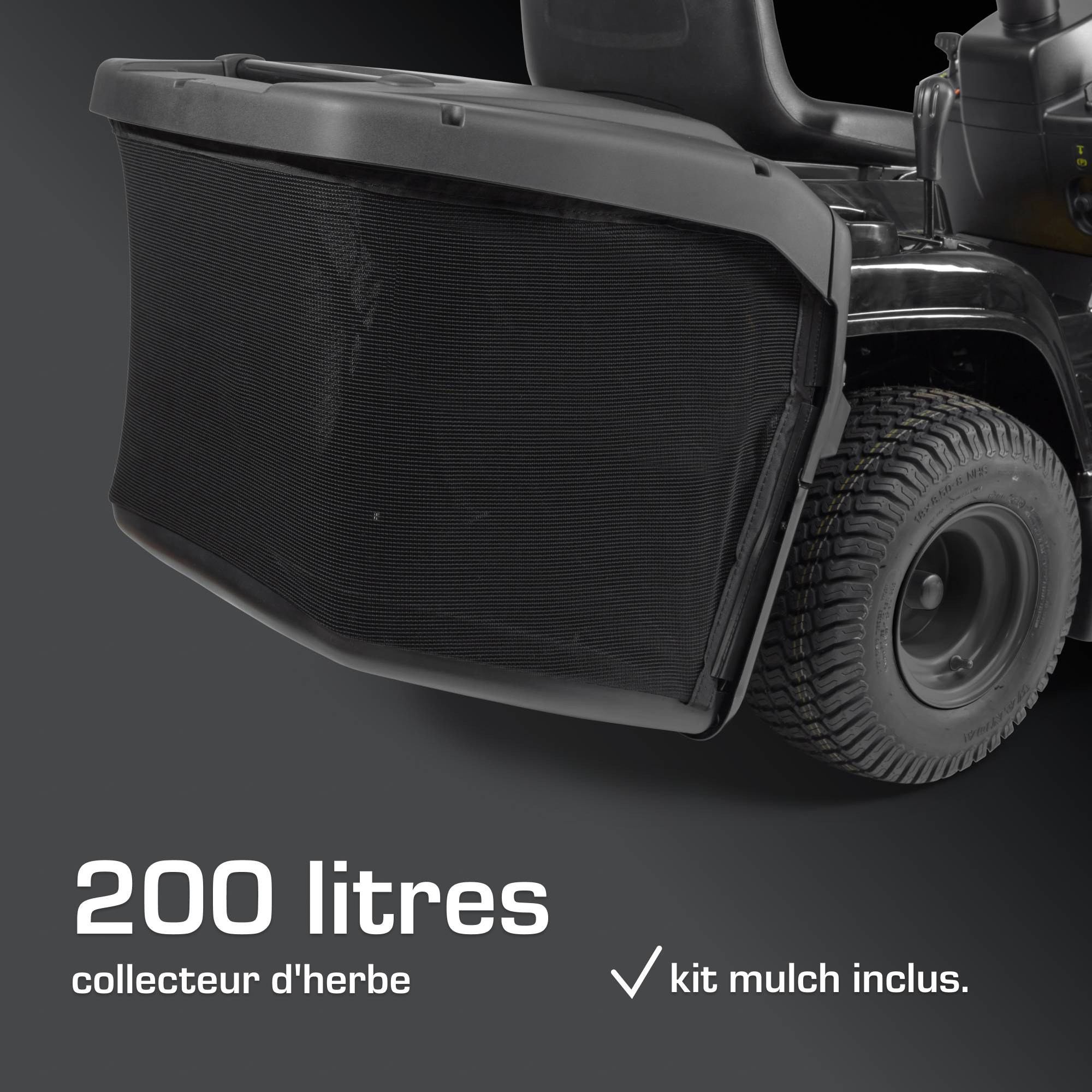 Alpina - Tracteur AT4 84 A, moteur 352 cc, collecteur 200 L, kit mulching - ALPINA - Image 7