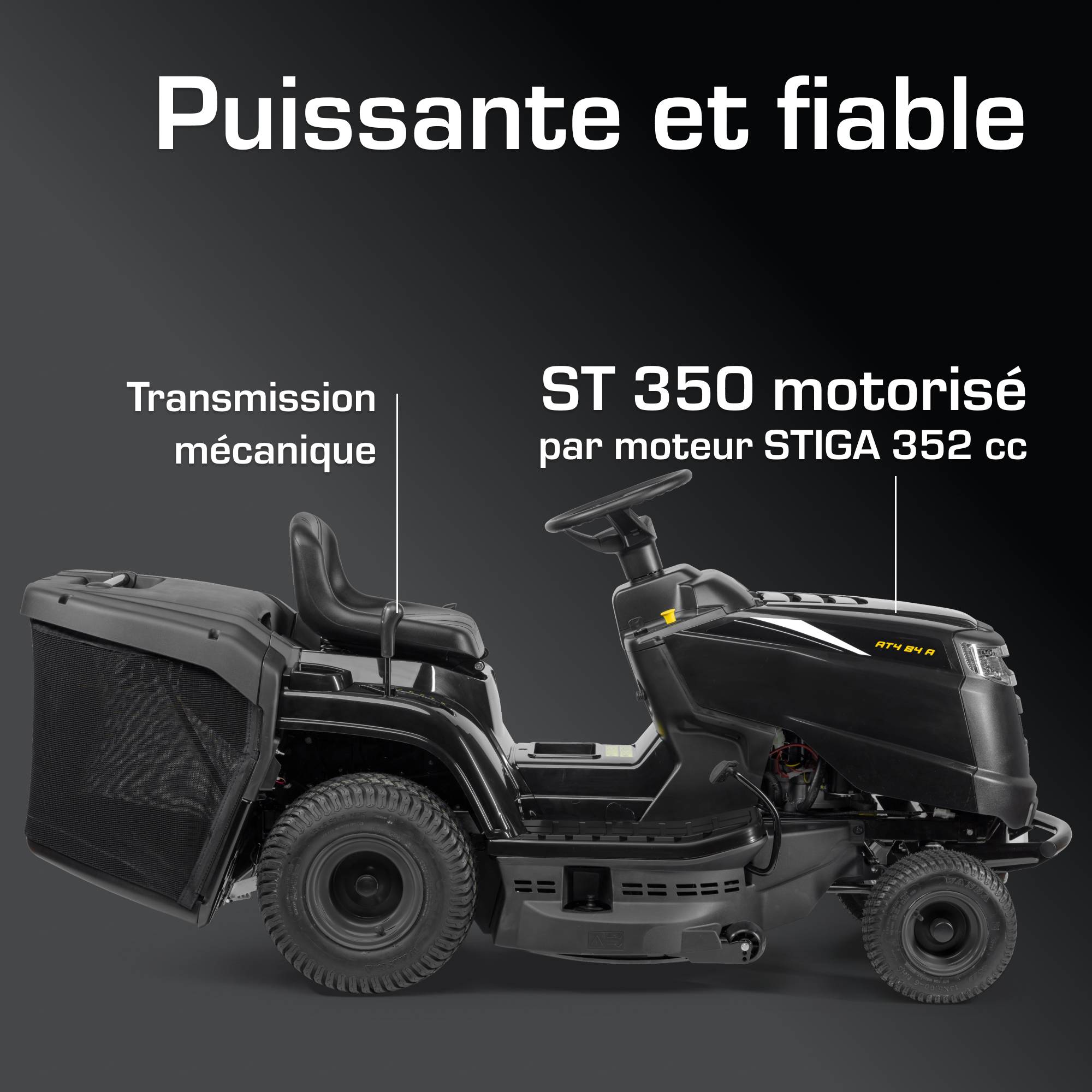 Alpina - Tracteur AT4 84 A, moteur 352 cc, collecteur 200 L, kit mulching - ALPINA - Image 4