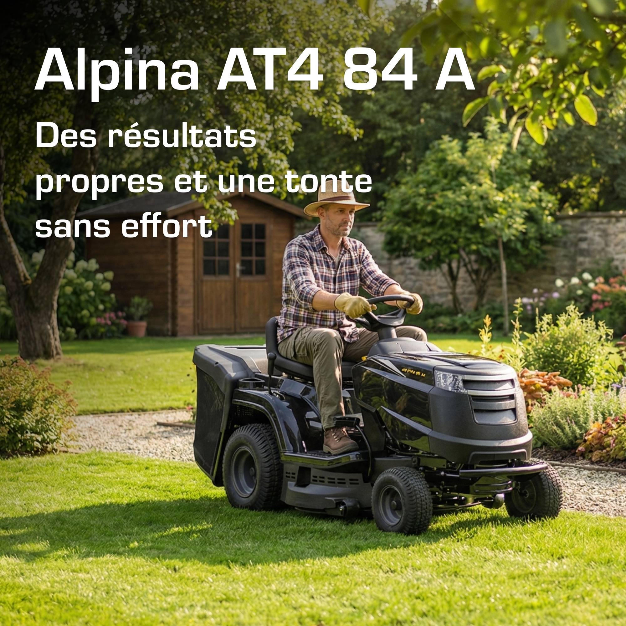 Alpina - Tracteur AT4 84 A, moteur 352 cc, collecteur 200 L, kit mulching - ALPINA - Image 2