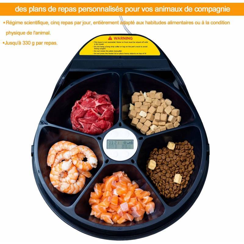 UBPet Distributeur de nourriture humide pour chats - Avec réfrigération - 5 repas - Image 5