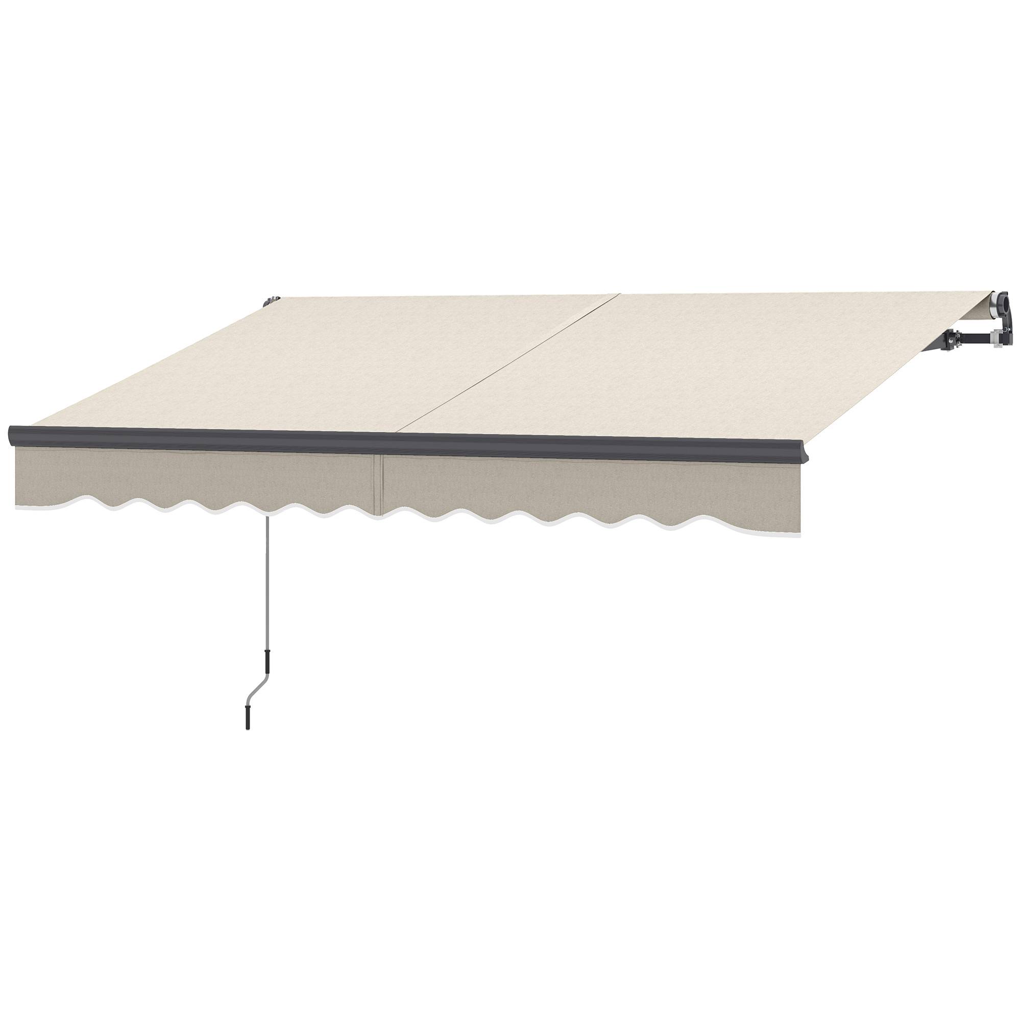 Store banne électrique rétractable à manivelle, inclinaison réglable et protection UV pour terrasse de jardin 296 x 250 cm, couleur crème - Image 2