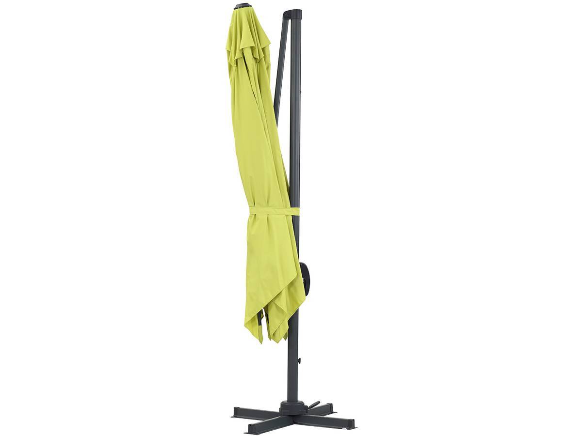 Habitat Et Jardin - Parasol Jardin Déporté Alu "sun 3" - Carré - 3 X 3 M - Vert + Housse De Protection -habitat Et Jardin - Image 3