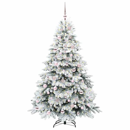 Maison Chic - Sapin de Noël | Arbre de Noël artificiel avec 300 LED Blanc 180 cm PE et PVC Maison Chic - Image 3
