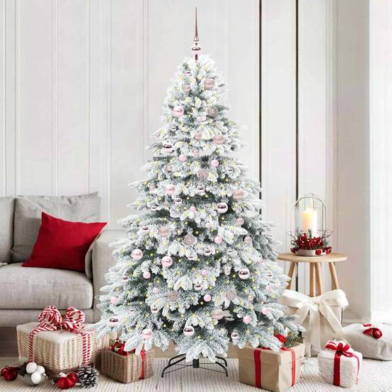 Maison Chic - Sapin de Noël | Arbre de Noël artificiel avec 300 LED Blanc 180 cm PE et PVC Maison Chic - Image 2