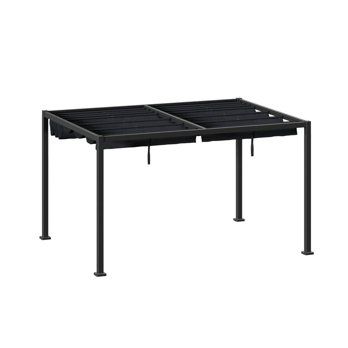 Hesperide - Tonnelle rectangulaire "Zalya" graphite & ardoise 4x3m - Hespéride - Image 5