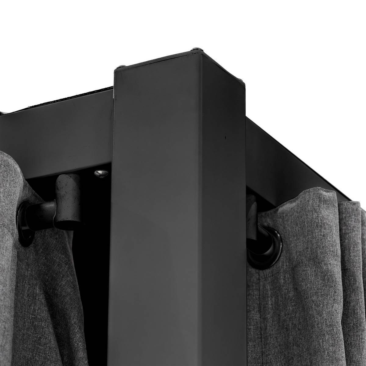 Hesperide - Tonnelle rectangulaire "Zalya" graphite & ardoise 4x3m Hespéride - Image 3