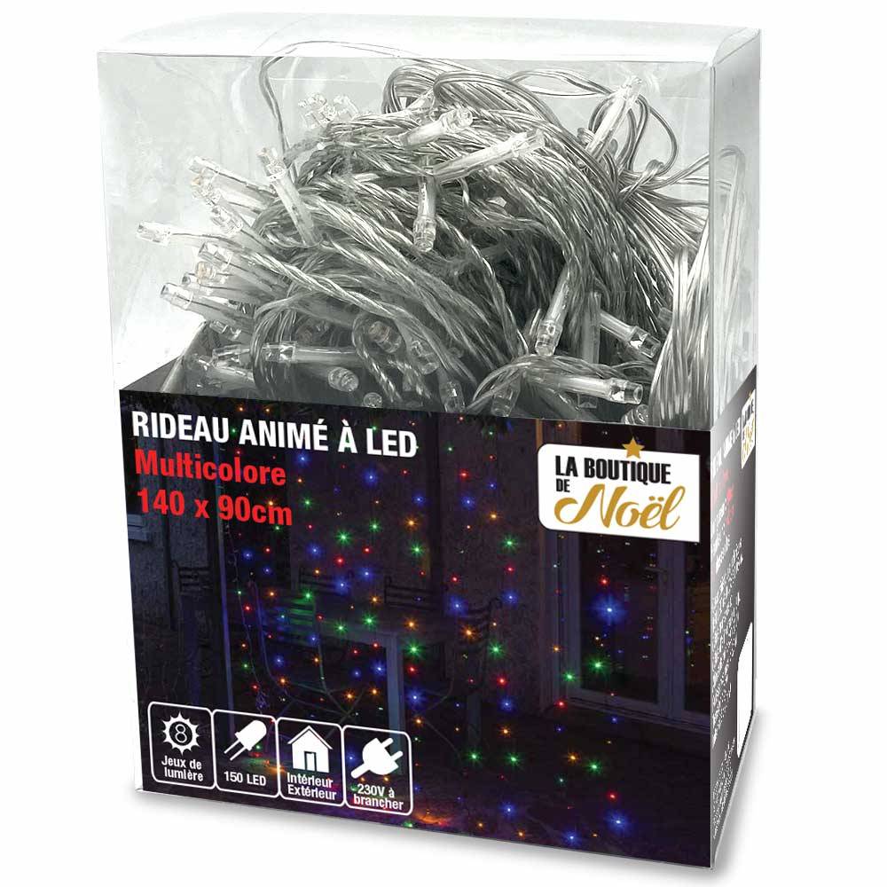 Rideau lumineux électrique à LED 140 x 90 Multicolore - Image 1