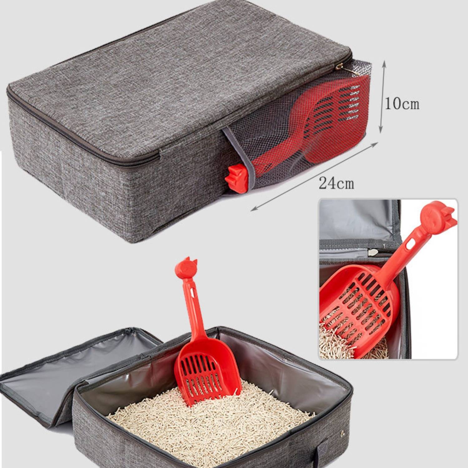 DtopbuyAge - Litière Portable Chat - Pliable & Étanche DtopbuyAge - Image 5