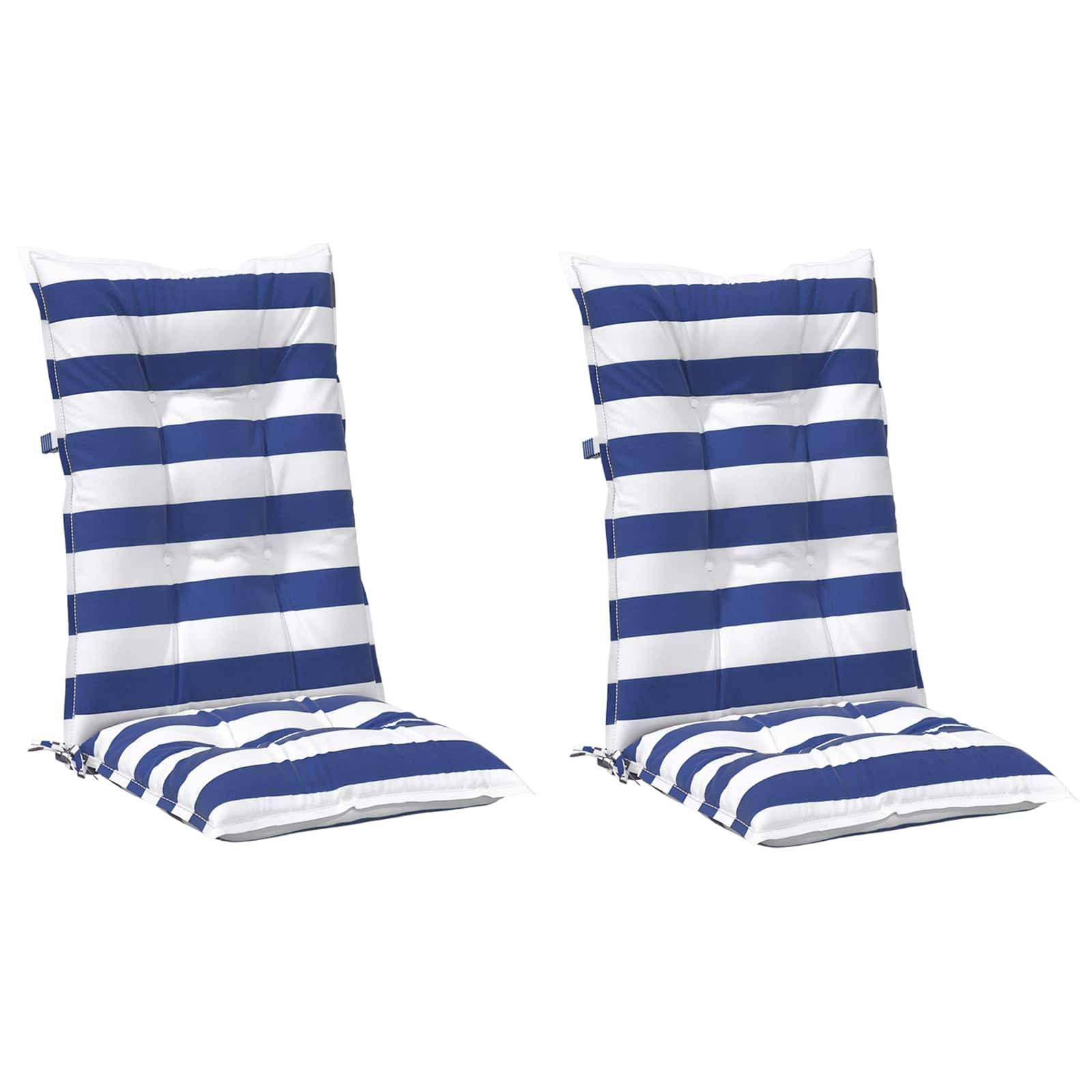 PANGIVO - Coussins d'extérieur tissu bleu et blanc 120 x 50 x 7 cm, poids:3.6kg - PANGIVO - Image 2