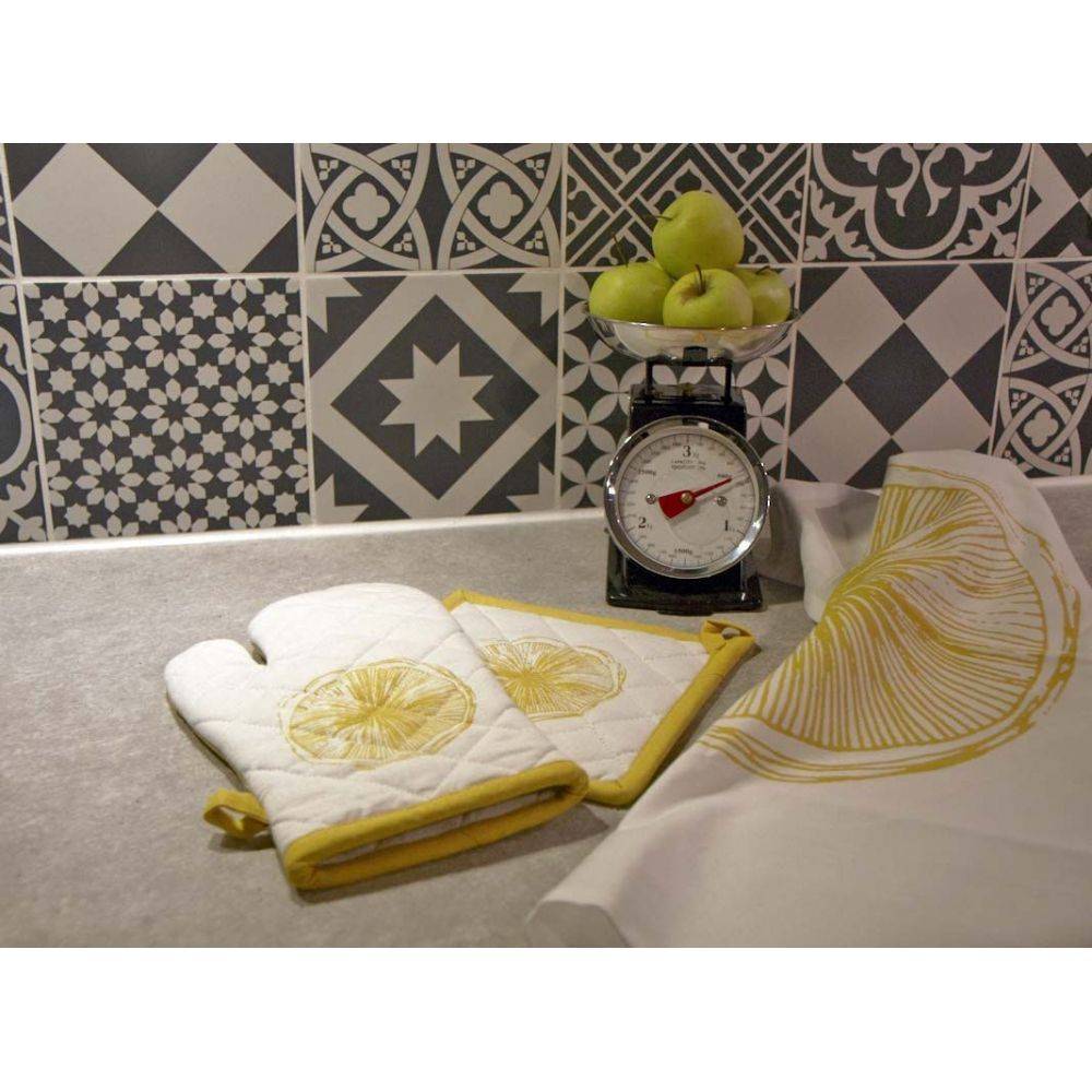 Aubry Gaspard - Torchon de cuisine en coton Citron (Lot de 2) - Image 3