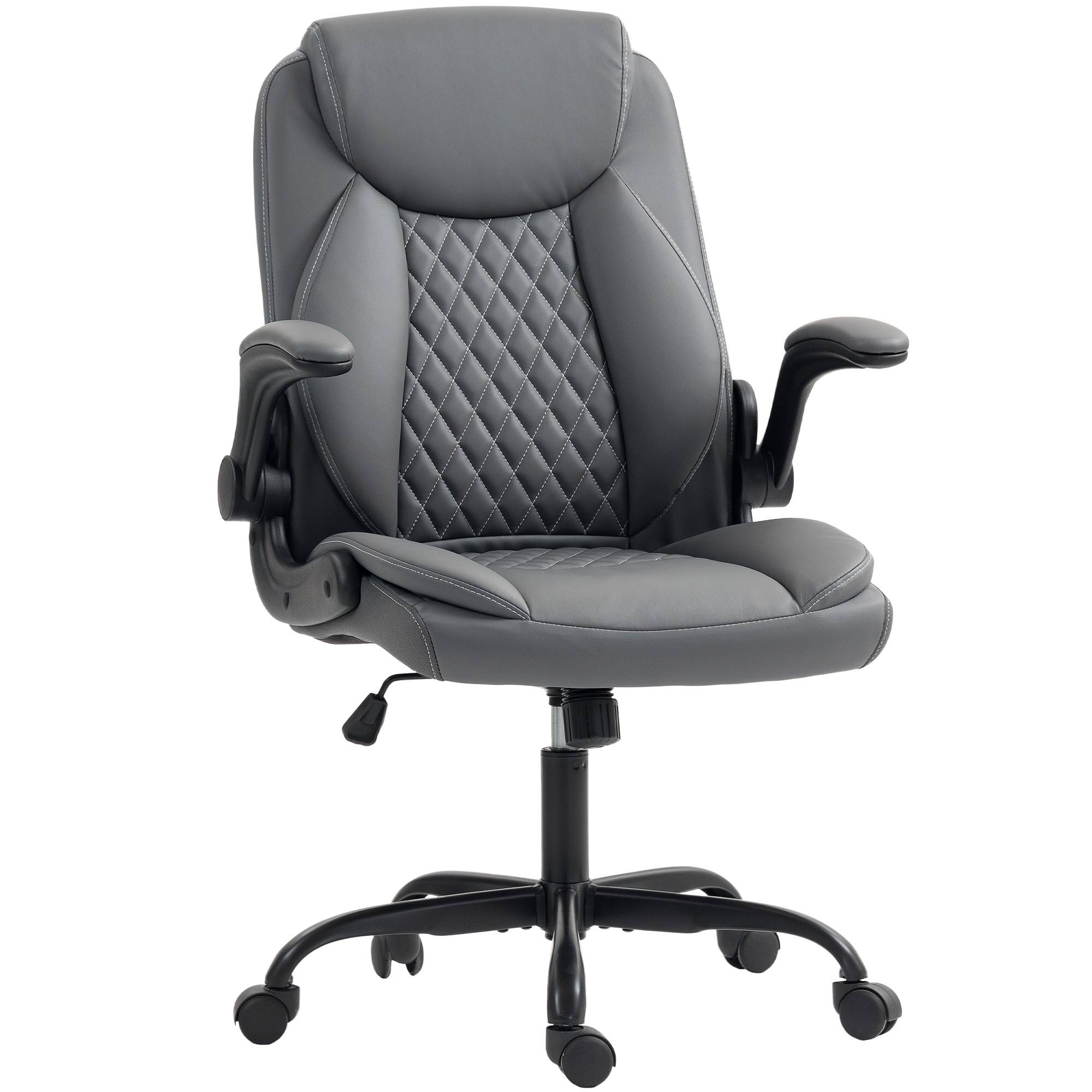 Sans Marque - Fauteuil de bureau, chaise bureau ergonomique avec accoudoirs relevables, hauteur réglable, fonction de bascule, gris - Image 2