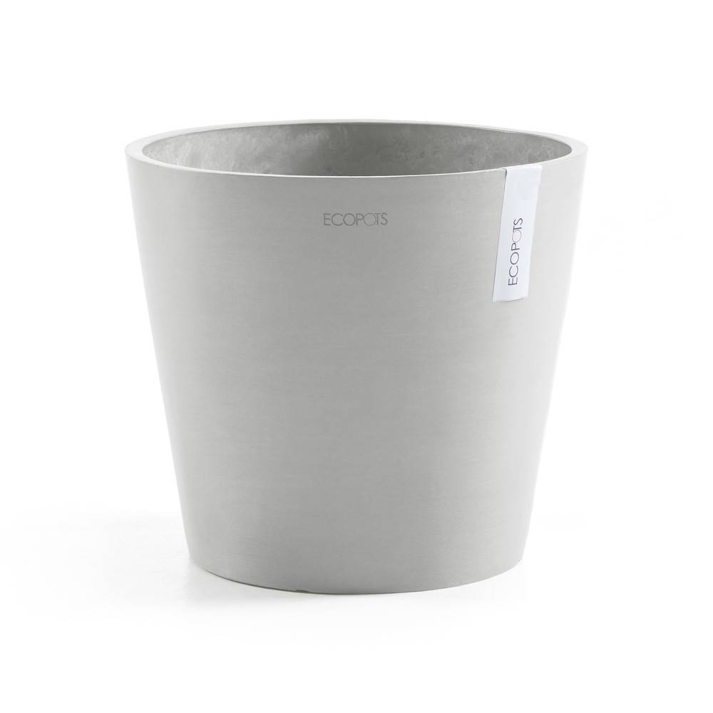 Ecopots - Pot Rond Amsterdam 30 Blanc Gris - Ø 30 x H. 26,3 cm - 12,8 L ECOPOTS - Image 1