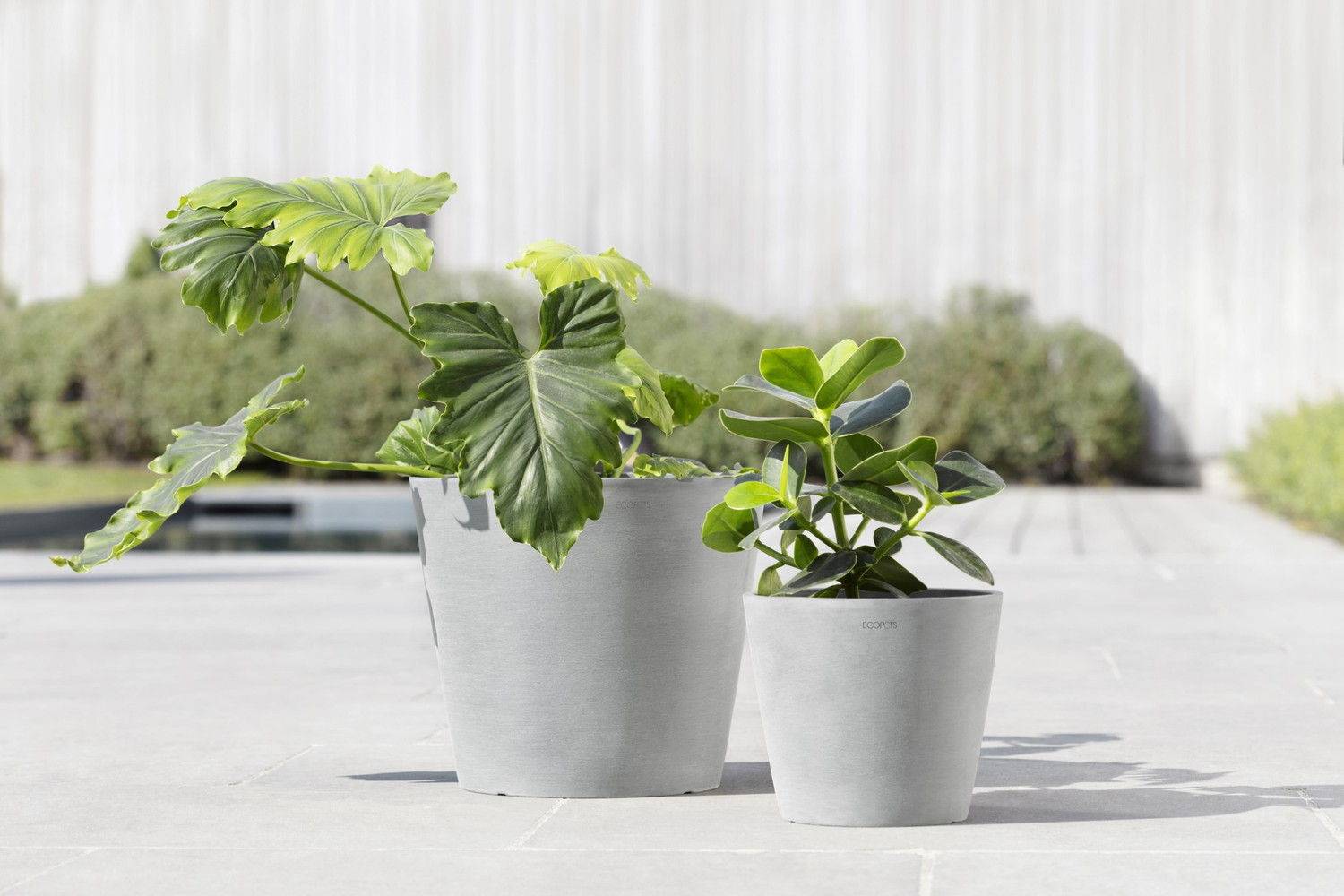 Ecopots - Pot Rond Amsterdam 30 Blanc Gris - Ø 30 x H. 26,3 cm - 12,8 L ECOPOTS - Image 5