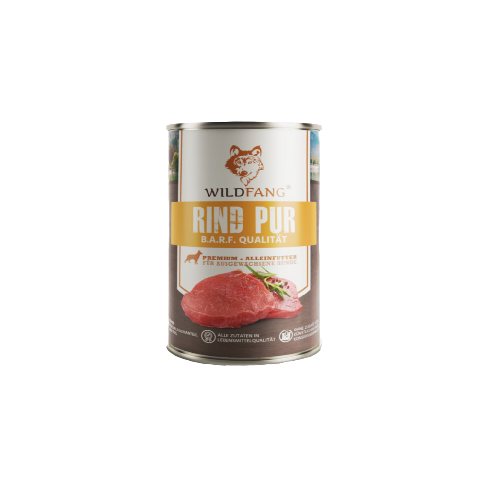 Wildfang - Wildfang - Aliment humide pur bœuf - Qualité BARF - 1 x 400g - Image 1