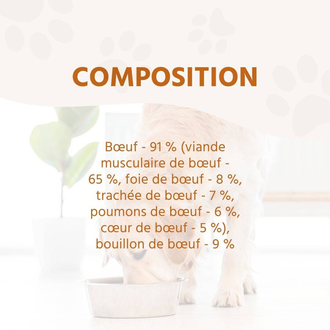 Wildfang - Wildfang - Aliment humide pur bœuf - Qualité BARF - 1 x 400g - Image 4