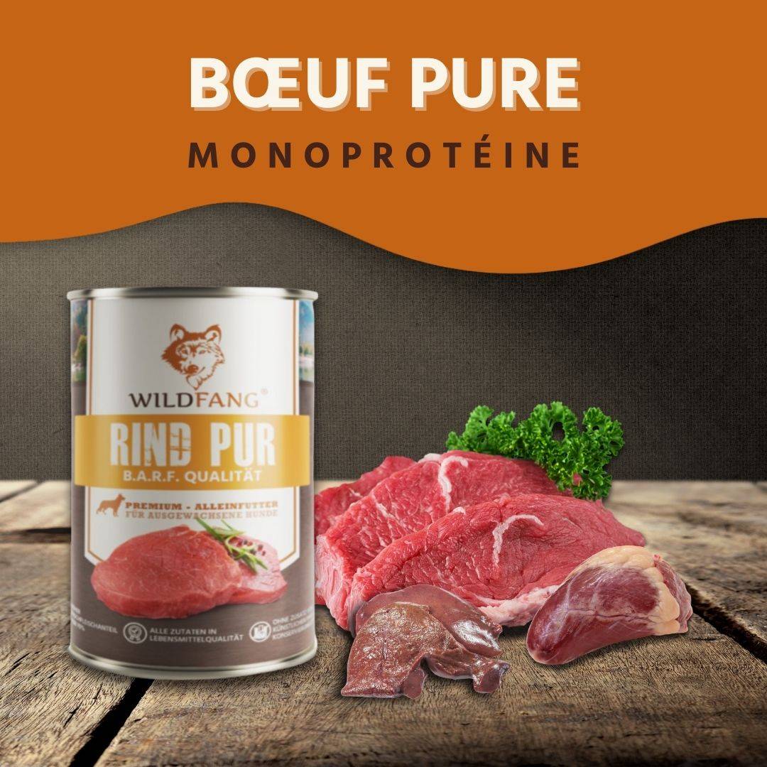 Wildfang - Wildfang - Aliment humide pur bœuf - Qualité BARF - 1 x 400g - Image 2