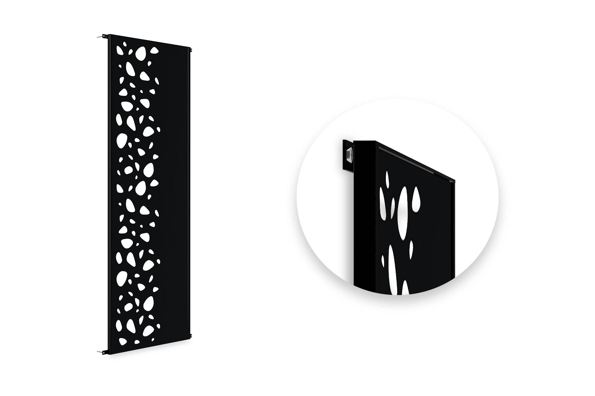 Casanoov Lot de 3 panneaux décoratifs SUNNY Noir H.160 cm motifs côté gauche - Image 6