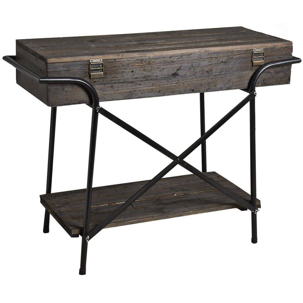 Aubry Gaspard - Console valise en bois Voyage - Image 4