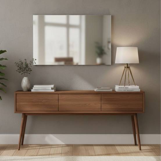 Miroir rectangulaire 60x90cm chant noir - FEODOR - Image 2