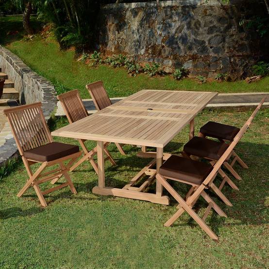 Salon de jardin en teck massif Caraibes, 6 places - TECK'Attitude - Image 7