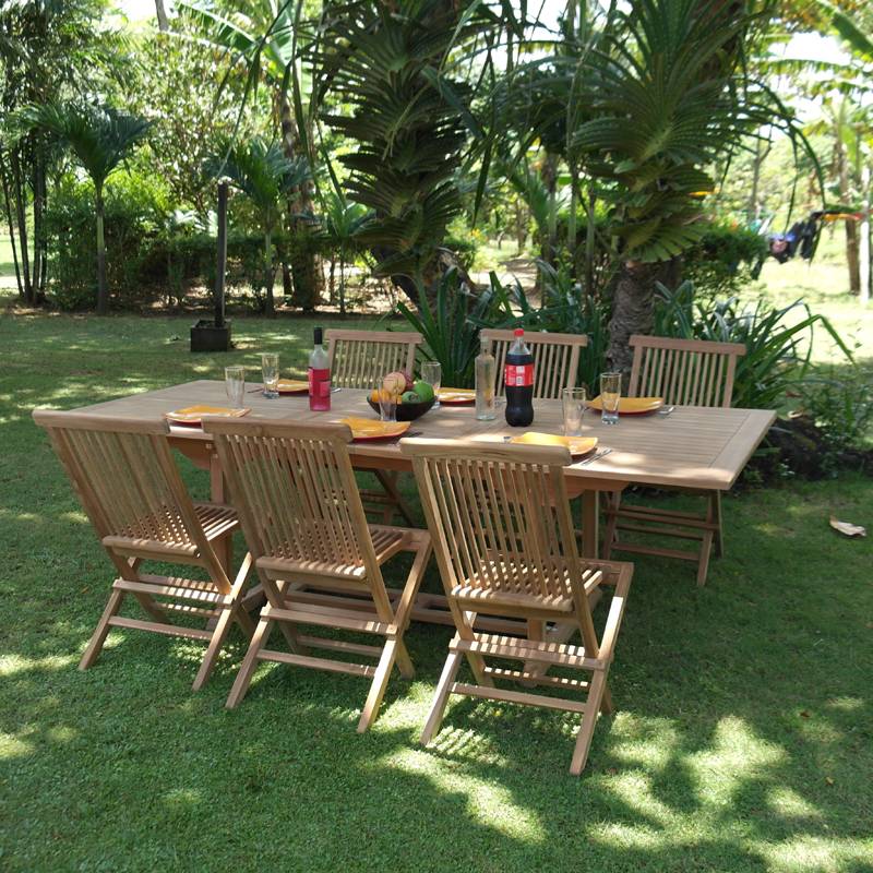 Salon de jardin en teck massif Caraibes, 6 places - TECK'Attitude - Image 6