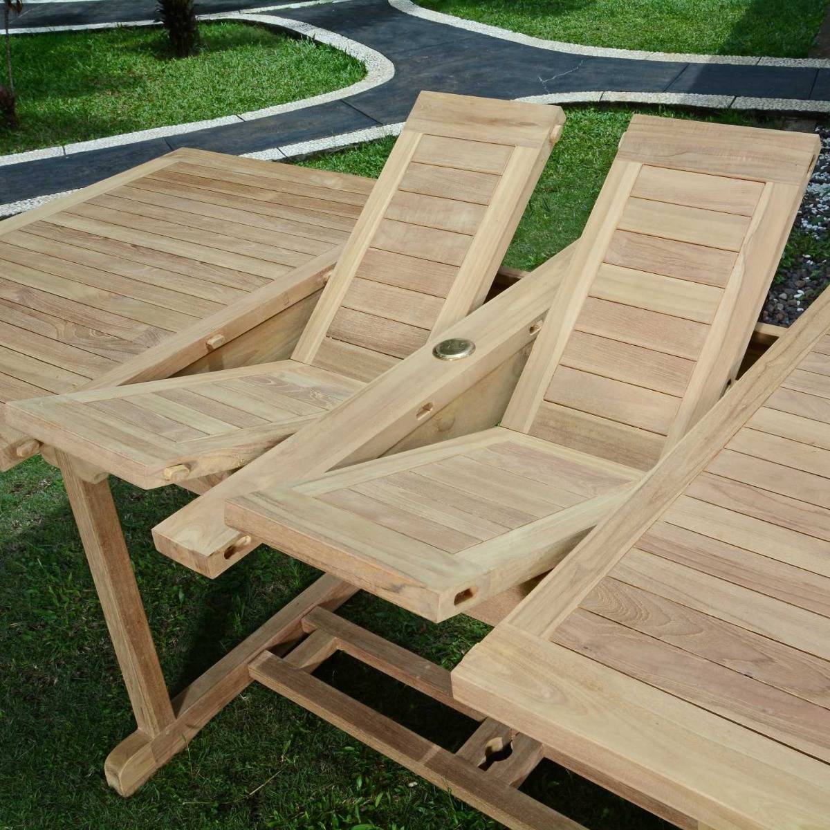 Salon de jardin en teck massif Caraibes, 6 places - TECK'Attitude - Image 3