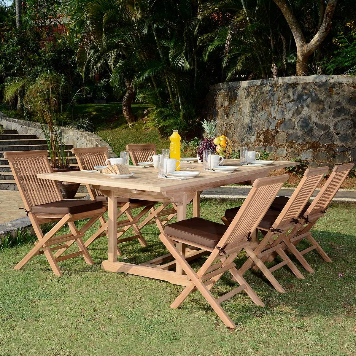 Salon de jardin en teck massif Caraibes, 6 places - TECK'Attitude - Image 2