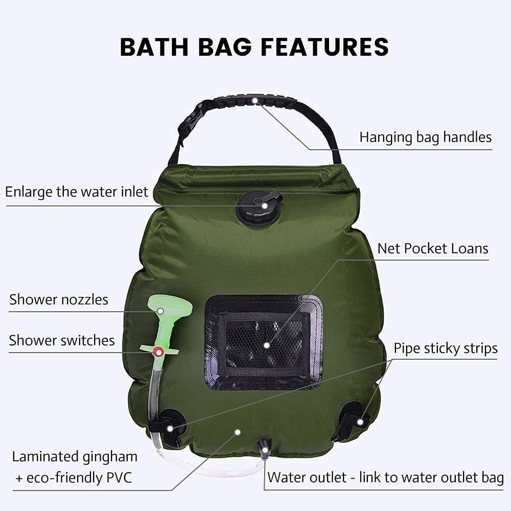 Douche dexterieur-Douche solaire portable 20L avec thermomètre intégré - Living123 - Image 4